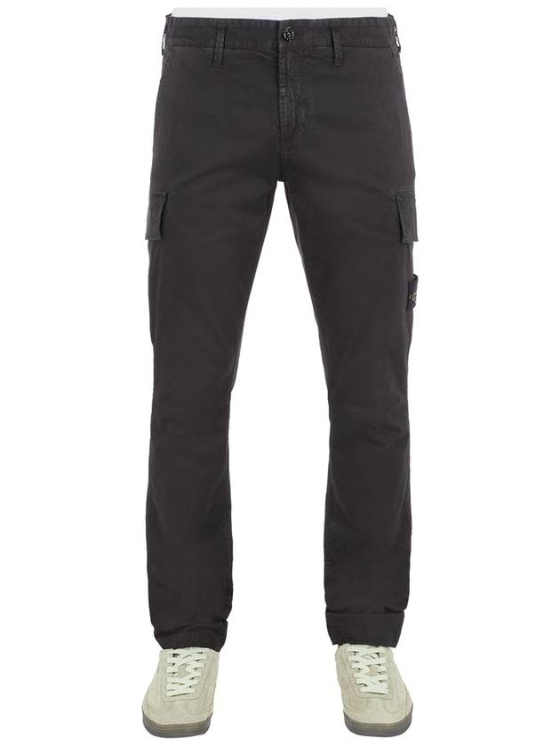 Old Treatment Organic Cotton Straight Pants Black - STONE ISLAND - BALAAN 2