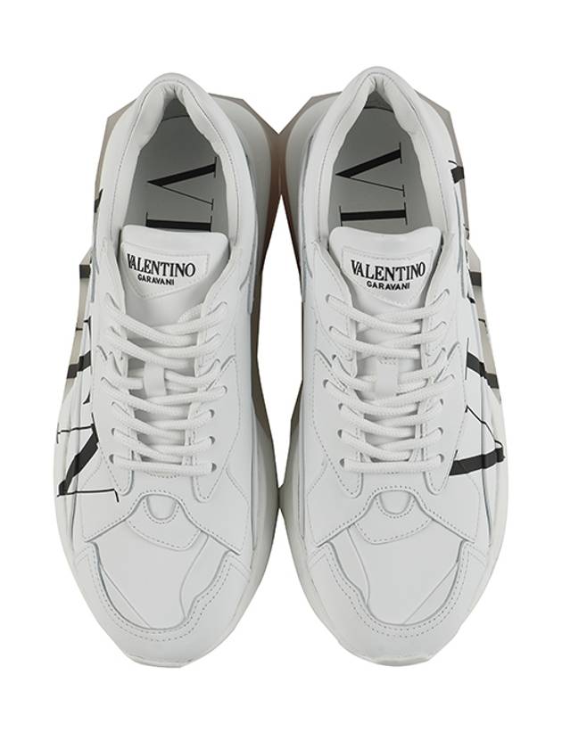 Men's Calfskin VLTN Logo Bounce Low Top Sneakers White - VALENTINO - BALAAN 3