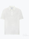 Men's Cotton Piquet Jersey Short Sleeve Polo Shirt White - BOTTEGA VENETA - BALAAN 2