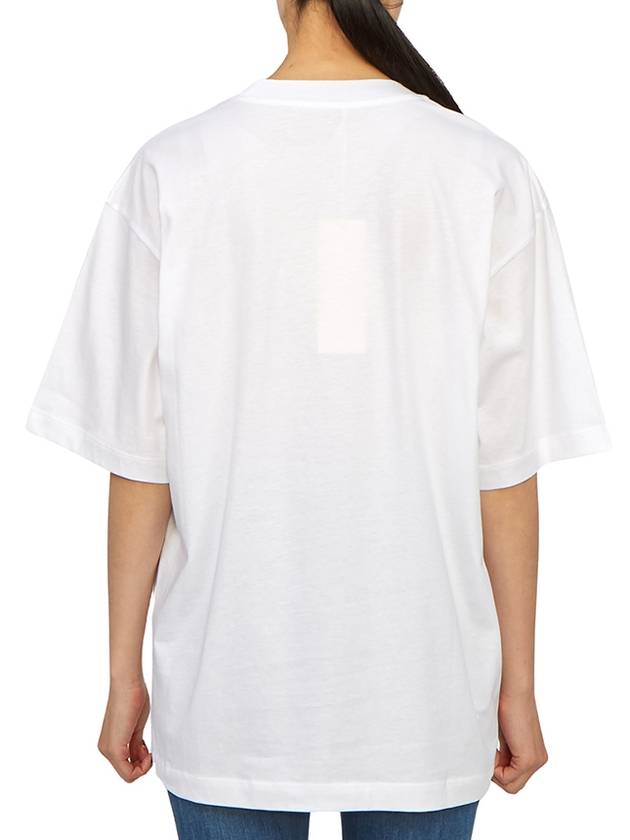 Logo Lettering Boxy Fit Short Sleeve T-Shirt White - MARNI - BALAAN 4