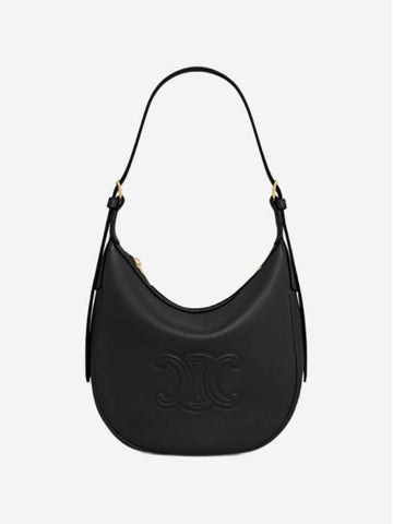 Small Helloise Cuir Triomphe Supple Calfskin Bag Black - CELINE - BALAAN 1