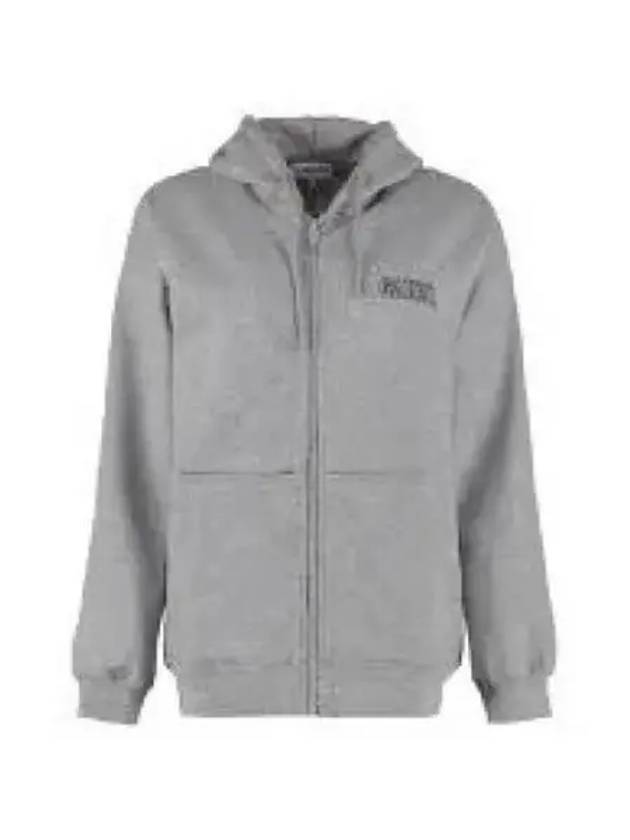 Logo Zip-Up Hoodie Grey - GANNI - BALAAN 2