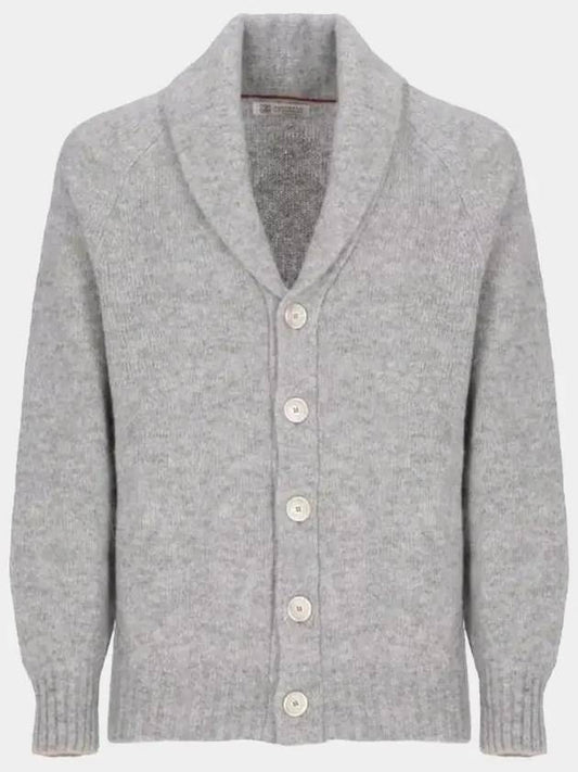 V neck melange effect cardigan MLP504006CCI32 - BRUNELLO CUCINELLI - BALAAN 2