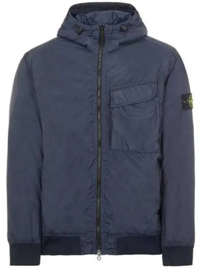 Wappen Patch Nylon Crinklips Hooded Jacket Navy Blue - STONE ISLAND - BALAAN 2