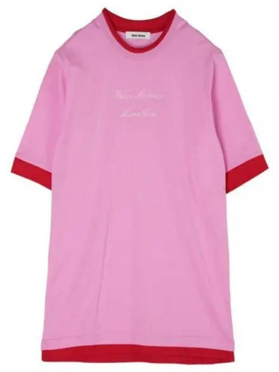 Marathon Short Sleeve T-Shirt Pink - WALES BONNER - BALAAN 2