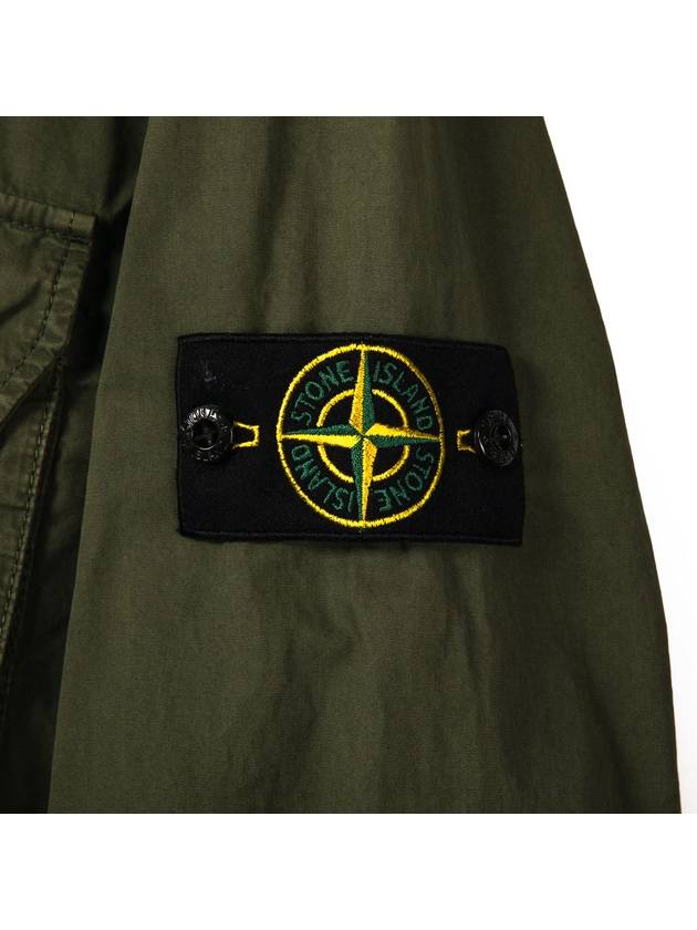 Waffen Patch Two Pocket Cotton Over Zip Up Jacket Sage Green - STONE ISLAND - BALAAN 6