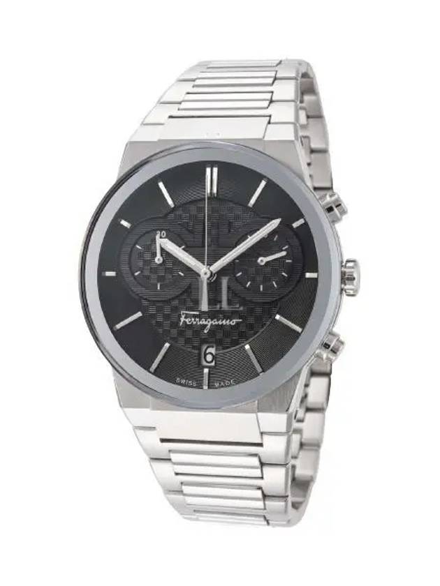 Men's Chronograph Quartz Watch Silver - SALVATORE FERRAGAMO - BALAAN 1