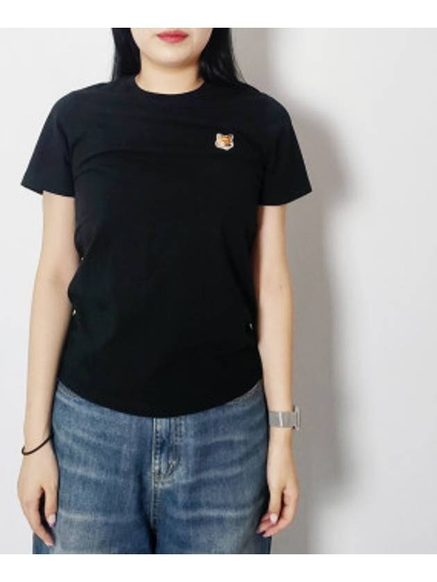 Fox Head Patch Regular Short Sleeve T-Shirt Black - MAISON KITSUNE - BALAAN 3