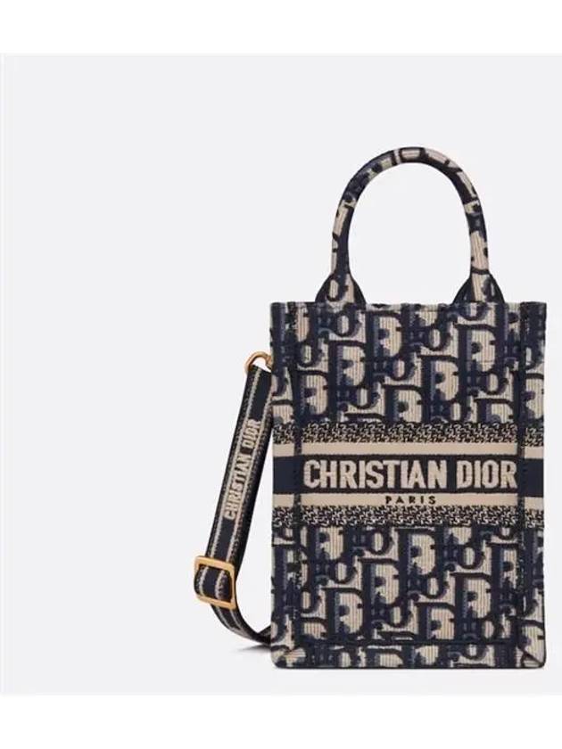 Book Tote Mini Cell Phone Bag Cross S5555CRIW - DIOR - BALAAN 1