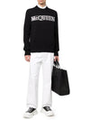 Logo Intarsia Knit Top Black - ALEXANDER MCQUEEN - BALAAN 3