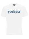 Men's Logo Print Short Sleeve T-Shirt White - BARBOUR - BALAAN 1