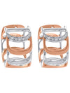 Cima 18kt white and rose gold diamond Huggie earrings - DAMIANI - BALAAN 2