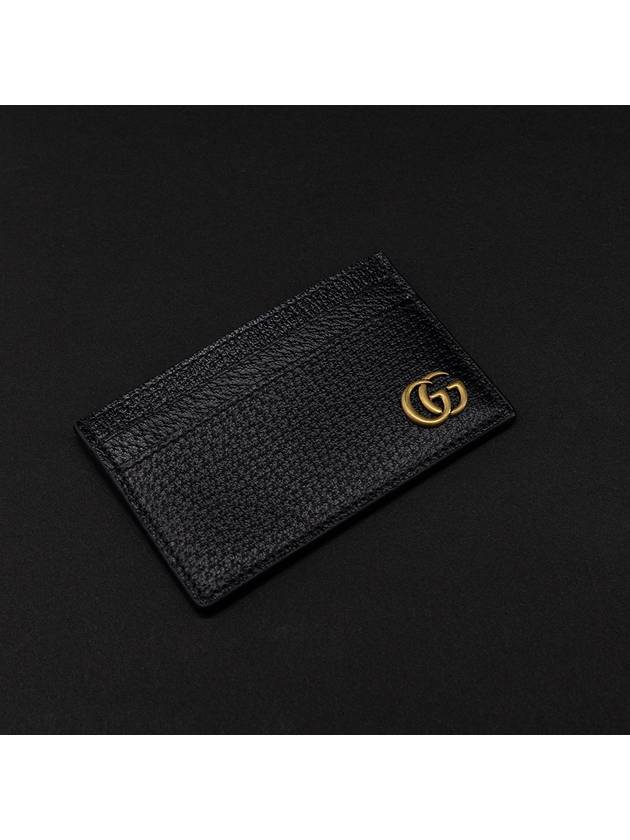 Gold Hardware GG Marmont Card Wallet Black - GUCCI - BALAAN 4
