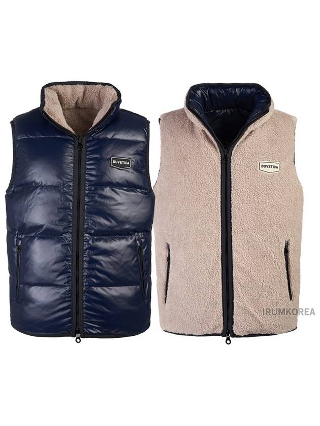 Algorab Logo Reversible Vest Navy - DUVETICA - BALAAN 2