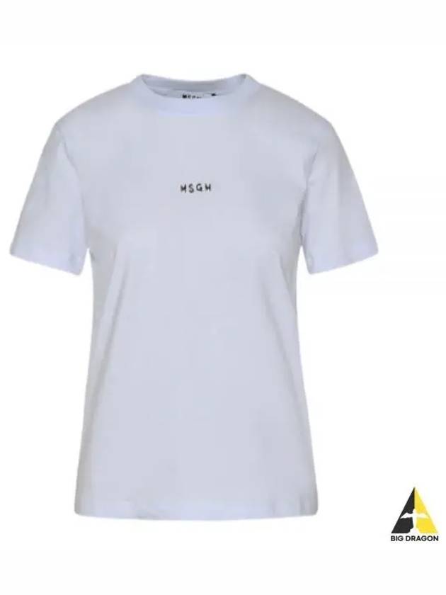 Micro Brushed Logo Short Sleeve T-Shirt White - MSGM - BALAAN 2