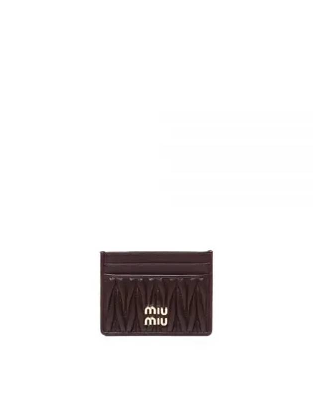 Materasse Nappa Leather Card Wallet Dark Brown - MIU MIU - BALAAN 2