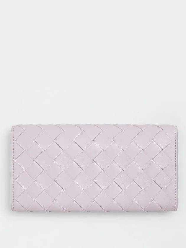 Intrecciato Large Flap Long Wallet Pink - BOTTEGA VENETA - BALAAN 5