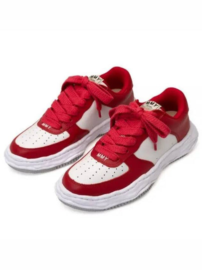 Wayne OG Sole Leather Low Top Sneakers Red - MIHARA YASUHIRO - BALAAN 2