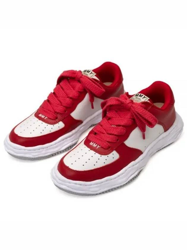 A08FW706 REDwhite Wayne OG Sole Leather Low Sneakers - MIHARA YASUHIRO - BALAAN 2