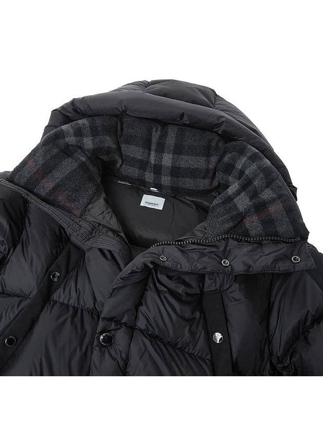 Logo Applique Nylon Puffer Coat Black - BURBERRY - BALAAN 11