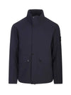 Logo Light Soft Shell Jacket Navy - STONE ISLAND - BALAAN 2