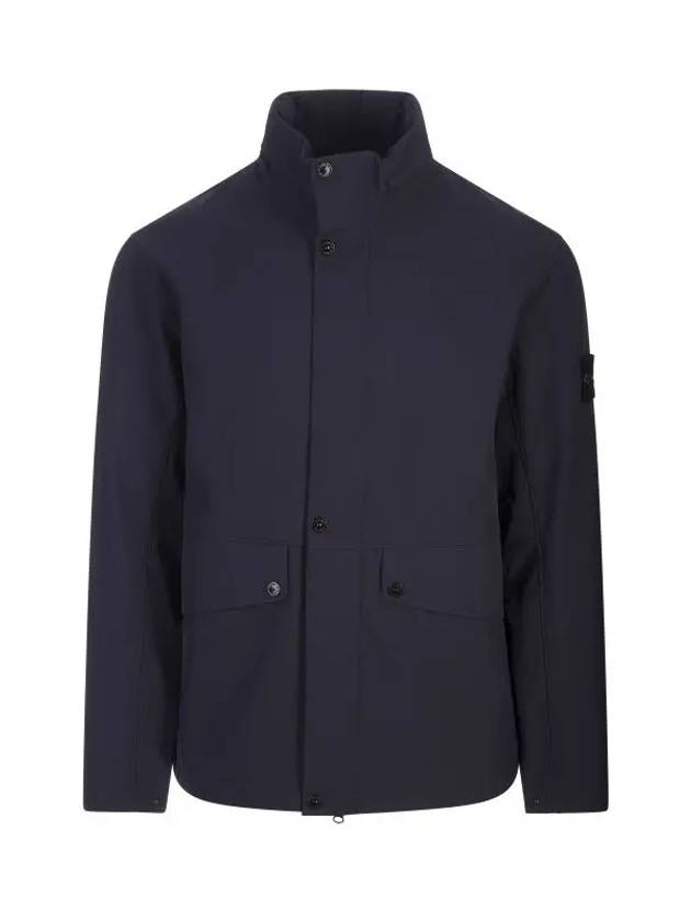 Logo Light Soft Shell Jacket Navy - STONE ISLAND - BALAAN 2