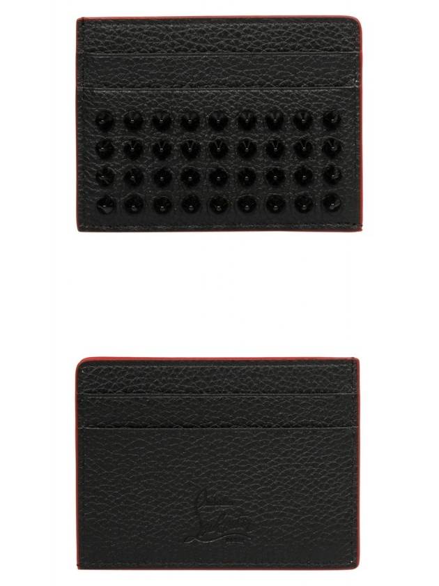 Chios Stud Card Wallet Black Red - CHRISTIAN LOUBOUTIN - BALAAN 5