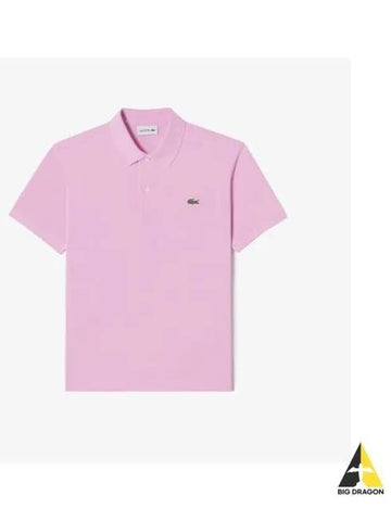 Men s French Regular Fit Basic Short Sleeve Polo Pink - LACOSTE - BALAAN 1