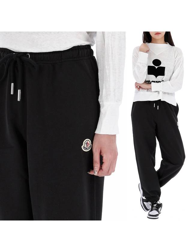 Logo Patch Track Pants Black - MONCLER - BALAAN 2