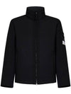 Soft Shell RE Dye Technology Light Weight Zip-up Jacket Black - STONE ISLAND - BALAAN 1