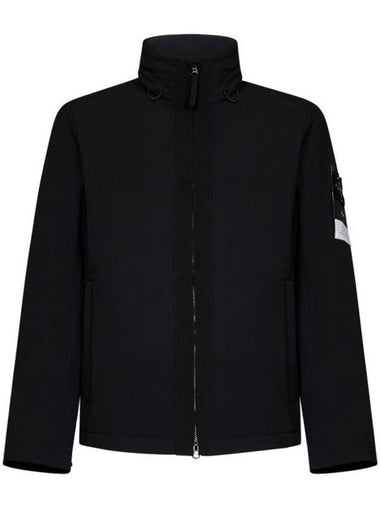 Soft Shell RE Dye Technology Light Weight Zip-up Jacket Black - STONE ISLAND - BALAAN 1