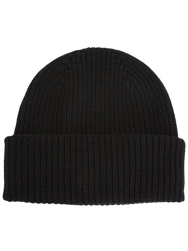 Alben Logo Virgin Wool Beanie Black - MAX MARA - BALAAN 3