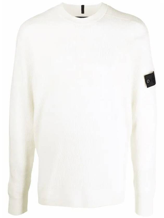 Shadow Project Wappen Patch Knit Top White - STONE ISLAND - BALAAN 2