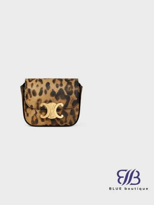 Mini Claude Leopard Print Canvas Cross Bag - CELINE - BALAAN 1