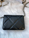 Silver Hardware 19 Chain Lambskin Card Wallet Black - CHANEL - BALAAN 8