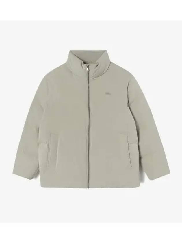 Men s High Neck Down Puffer Beige - LACOSTE - BALAAN 1