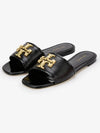 Logo Eleanor Slippers Black - TORY BURCH - BALAAN 3