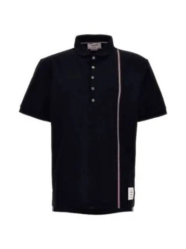 RWB Stripe Polo Shirt Navy - THOM BROWNE - BALAAN 2