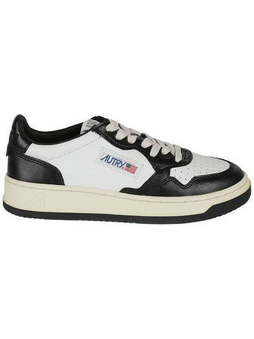 Medalist Leather Low Top Sneakers White Black - AUTRY - BALAAN 1