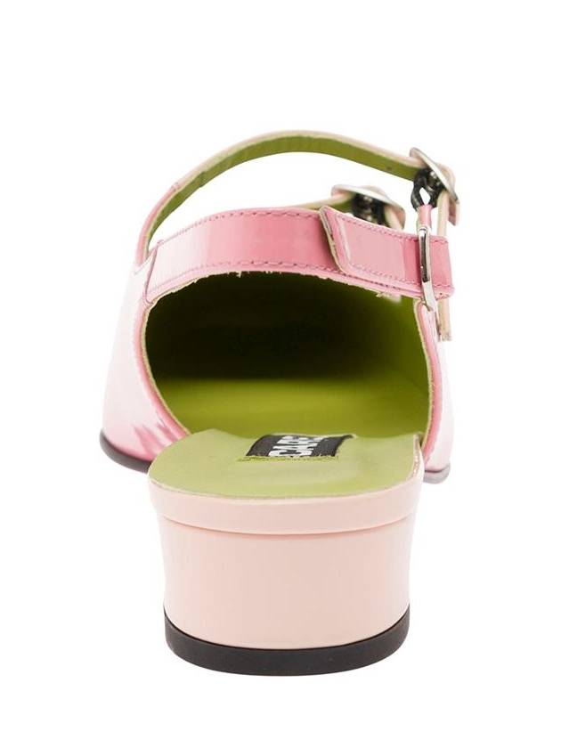 'Abricot' Pink Slingback Mary Janes With Contrasting Toe In Leather Woman - CAREL - BALAAN 4