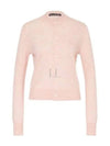 Face Patch Crop Cardigan Pink - ACNE STUDIOS - BALAAN 2