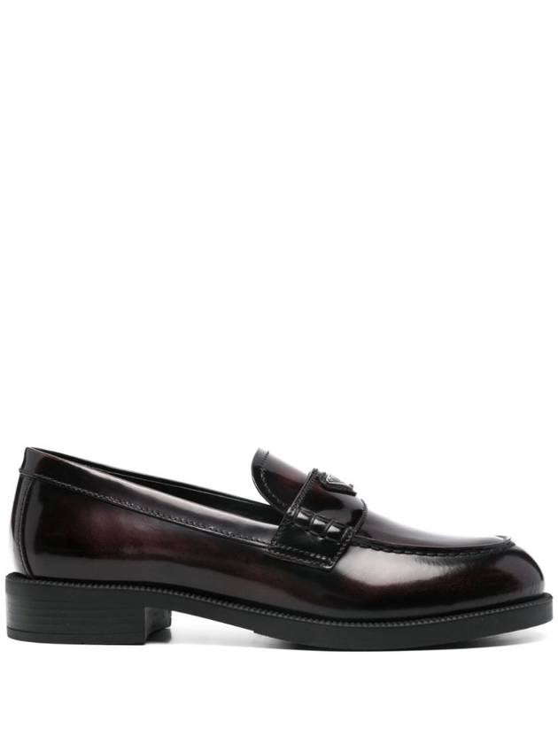 Women's Leather Loafers Brown - PRADA - BALAAN 2