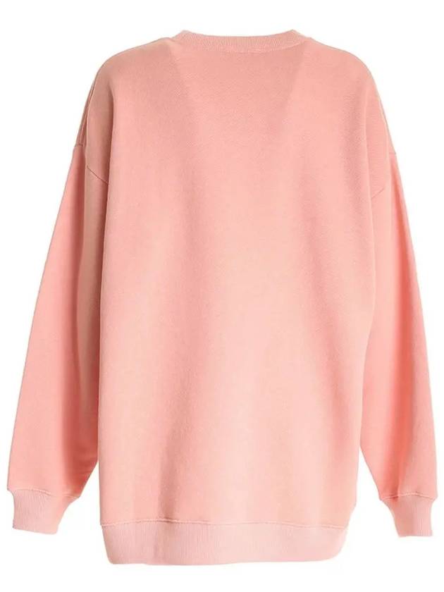 Logo Patch Oversized Fit Sweatshirt Salmon Pink - ACNE STUDIOS - BALAAN 4