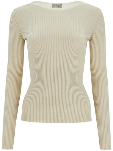 ribbed wool top with a high - MRZ - BALAAN 1