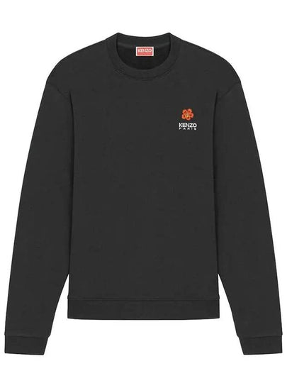 Boke Flower Logo Cotton Sweatshirt Black - KENZO - BALAAN 2