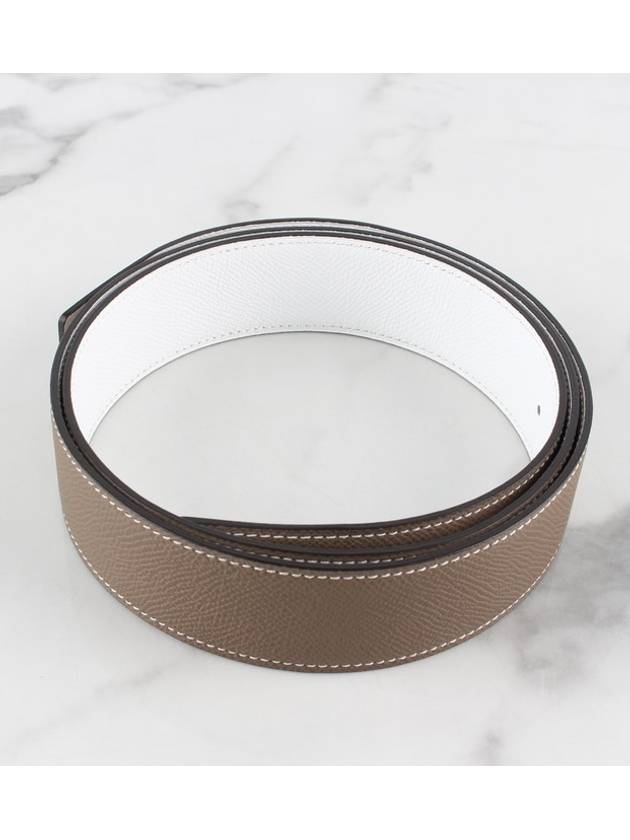 Double sided belt brown white - HERMES - BALAAN 3