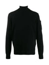 Men's Lens Wappen Merino Wool Turtleneck Black - CP COMPANY - BALAAN 3