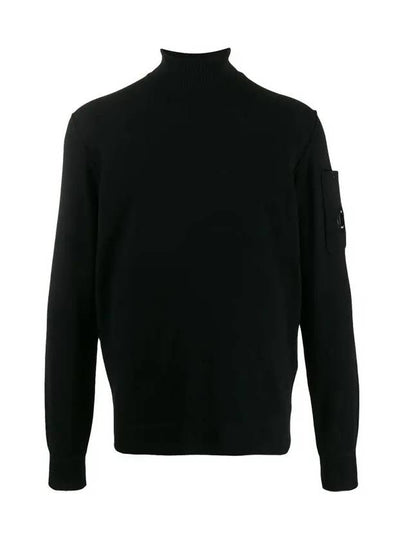 Men's Lens Wappen Merino Wool Turtleneck Black - CP COMPANY - BALAAN 2