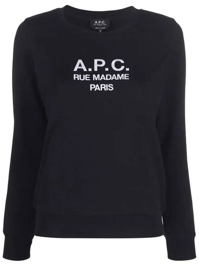 Women's Tina Logo Sweat Sweatshirt Black - A.P.C. - BALAAN 2