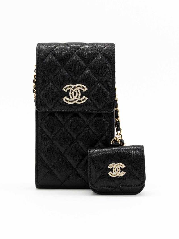 Classic Phone Holder AirPods Case Chain Mini Bag AP2742 - CHANEL - BALAAN 1